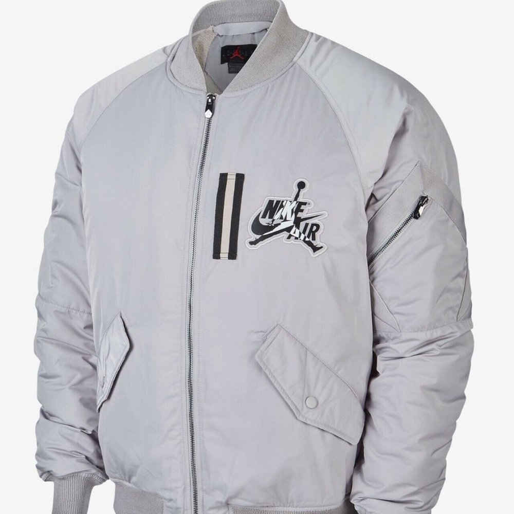 Nike Men's Air Jordan Wings Bomber Jacket Grey/black/ men's sizes brand new $250